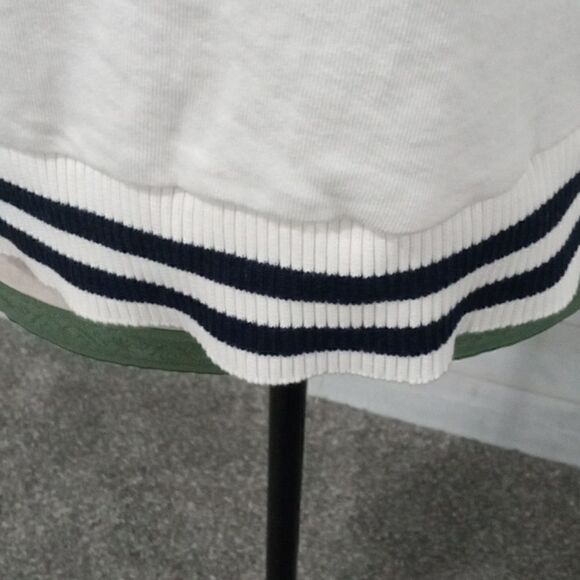 Stateside ripped / shredded white T-shirt with black stripe at cuff and him - Picture 4 of 5